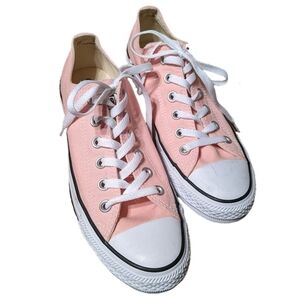 Converse pink canvas shoes